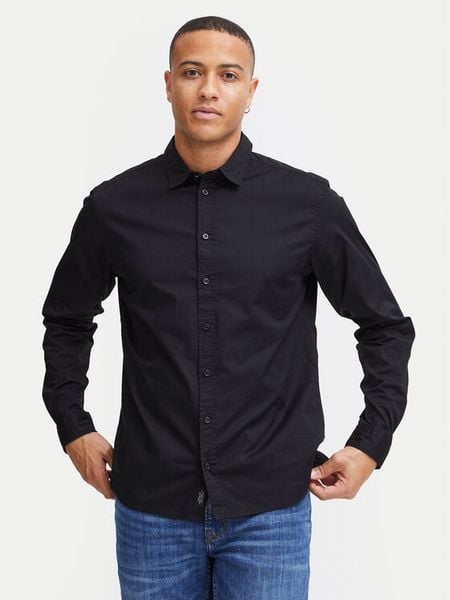 Blend Koszula 20716264 Czarny Slim Fit. Czarne koszule męskie Blend, m, bez wzorów, z bawełny, biznesowe, bez kołnierzyka, bez ramiączek. Za 169.99 zł.