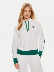 Guess Bluza V4GQ01 KBFB2 Zielony Regular Fit. Zielone bluzy damskie Guess, m, z aplikacjami, z syntetyku, bez ramiączek, bez kaptura. Za 219.99 zł.
