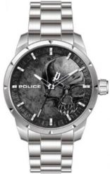 Zegarek Police Police PL15715JS-78M zegarek męski srebrny 46 mm. Szare zegarki męskie Police, bez wzorów, srebrne. Za 399.75 zł.