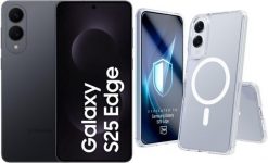 Smartfon Samsung Galaxy S25 Edge 5G 12/256GB Czarny (SM-S937BZKDEUB) + Etui Armor MagCase. Czarne smartfony SAMSUNG. Za 3,002.00 zł.