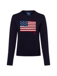 Polo Ralph Lauren Sweter z dzianiny Kobiety Bawełna niebieski, XL. Niebieskie swetry nierozpinane damskie Polo Ralph Lauren, xl, bez wzorów, z bawełny, bez kołnierzyka, bez ramiączek. Za 1,799.95 zł.