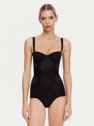 Dolce&Gabbana Body O9A05T ONO13 Czarny Slim Fit. Czarne body Dolce&Gabbana, bez wzorów, z jedwabiu. Za 4,299.00 zł.