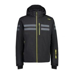 Kurtka męska narciarska CMP. Czarne kurtki sportowe męskie Campagnolo, na zimę, m, bez wzorów, bez kaptura, narciarskie. Za 899.99 zł.