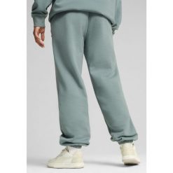 Spodnie dresowe unisex Essentials Elevated PUMA Green Moon. Zielone spodnie dresowe damskie Puma, s, bez wzorów, z dresówki, trekkingowe. Za 219.00 zł.