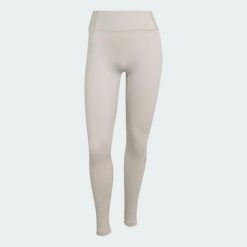 Legginsy All Me w wersji zimowej. Szare legginsy damskie Adidas, bez wzorów, z elastanu. Za 299.00 zł.