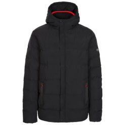 Męska Ocieplana Kurtka Habbton. Czarne kurtki męskie Trespass, m, bez wzorów, z puchu, sportowe, bez kaptura. Za 344.99 zł.