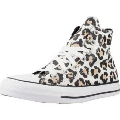 Buty CONVERSE CHUCK TAYLOR ALL STAR LEOPARD Nadruk zwierzęcy. Obuwie sportowe damskie Converse, bez wzorów, z tkaniny, bez zapięcia. Za 330.99 zł.
