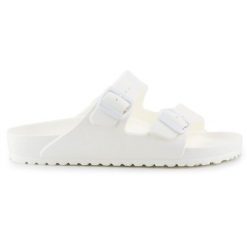 Klapki Birkenstock Arizona Eva 0129441 białe. Białe klapki damskie bez wzorów, z syntetyku, casualowe, bez obcasa, bez zapięcia. Za 392.55 zł.
