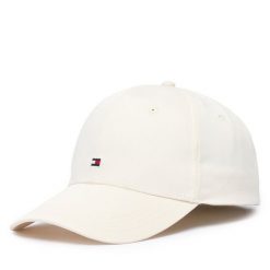 Czapka z daszkiem Tommy Hilfiger. Białe czapki damskie Tommy Hilfiger, bez wzorów. Za 169.99 zł.