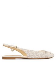 MICHAEL Michael Kors Baleriny Piper 40S6PIFP1B Kremowy. Białe balerinki damskie MICHAEL Michael Kors, bez wzorów, ze skóry, bez obcasa, bez zapięcia. Za 609.99 zł.