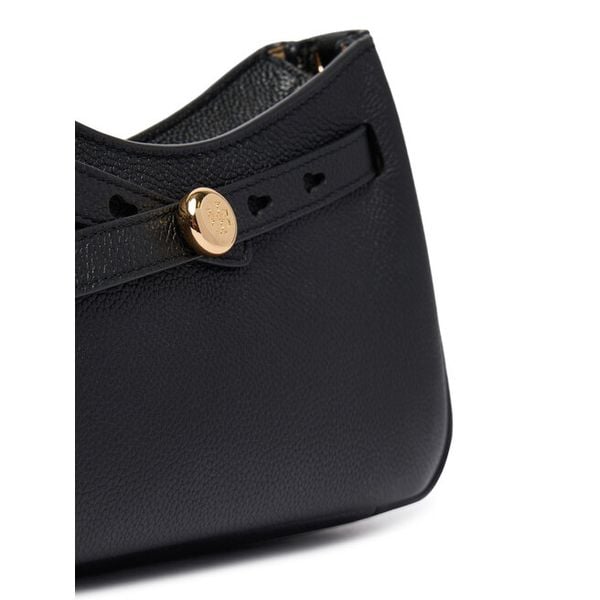 Torebka Tory Burch. Czarne listonoszki damskie Tory Burch, bez wzorów, bez dodatków. Za 876.99 zł.
