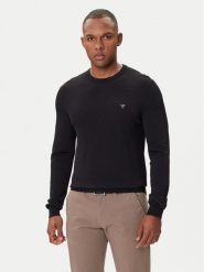 Guess Sweter M4YR29 Z3DM0 Czarny Regular Fit. Czarne swetry męskie Guess, m, z aplikacjami, z wiskozy, bez kołnierzyka, bez ramiączek. Za 339.99 zł.