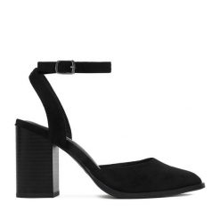 Czółenka JENNY. Czarne czółenka damskie Jenny, bez wzorów, bez obcasa, bez zapięcia. Za 139.99 zł.