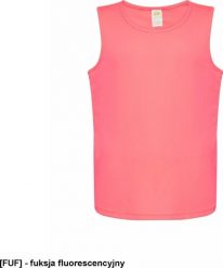 JHK SPORTARBM - T-shirt sportowy - fuksja fluorescencyjny L. Czerwone koszulki sportowe męskie JHK, l, bez wzorów, bez ramiączek. Za 14.21 zł.