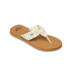 Sandały klapki japonki damskie PAIA. Zielone klapki damskie Roxy, bez wzorów, z tkaniny, bez obcasa, bez zapięcia. Za 119.99 zł.