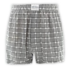 Bokserki Luźne, Majtki z Rozporkiem na Guziki, Czarno-Białe, 100% Bawełna, Męskie -Pako Jeans. Białe bokserki męskie Pako Jeans, bez wzorów, z bawełny. Za 33.00 zł.