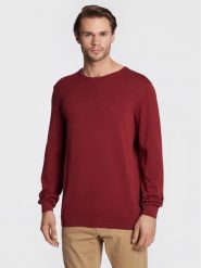 S.Oliver Sweter 2040664 Czerwony Regular Fit. Czerwone swetry męskie S.Oliver, m, bez wzorów, z bawełny, bez kołnierzyka, bez ramiączek. Za 99.99 zł.