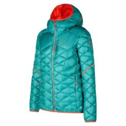 Kurtka puchowa damska z kapturem La Sportiva Pinnacle. Niebieskie kurtki sportowe damskie La Sportiva, s, bez wzorów, z poliamidu, bez ramiączek, z kapturem, narciarskie. Za 1,313.45 zł.