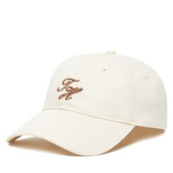 Czapka z daszkiem Tommy Hilfiger. Brązowe czapki damskie Tommy Hilfiger, bez wzorów. Za 149.99 zł.