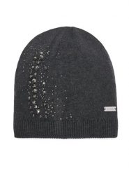 Guess Czapka AW5634 POL01 Szary. Szare czapki damskie Guess, na zimę, z aplikacjami. Za 154.99 zł.