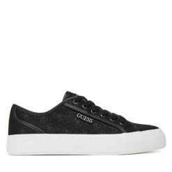 Tenisówki Guess. Czarne trampki i tenisówki damskie Guess, z aplikacjami, bez zapięcia. Za 319.99 zł.