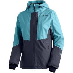 Damska kurtka narciarska Maier Sports Campigna. Niebieskie kurtki sportowe damskie Maier Sports, na zimę, l, bez wzorów, z materiału, bez ramiączek, bez kaptura, narciarskie. Za 883.00 zł.