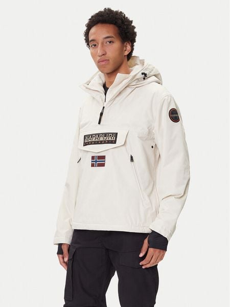 Napapijri Kurtka anorak Rainforest Next NP0A4IB9 Beżowy Regular Fit. Brązowe kurtki męskie Napapijri, m, bez wzorów, z syntetyku, bez kaptura. Za 839.99 zł.