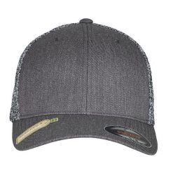 Melanżowa Czapka Trucker Cap. Czarne czapki damskie FLEXFIT, bez wzorów, sportowe. Za 84.99 zł.