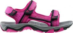 Martes Sandały damskie Makanos Dark fuchsia/Fuchsia/Black r. 37. Czarne sandały damskie MARTES, bez wzorów, bez obcasa, bez zapięcia. Za 100.18 zł.