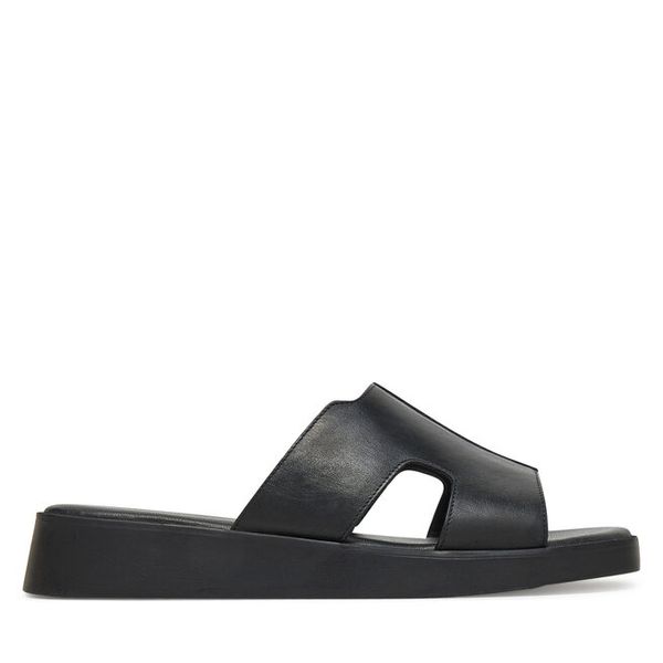 Klapki Lasocki. Czarne klapki damskie Lasocki, bez wzorów, bez obcasa, bez zapięcia. Za 149.99 zł.