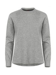 Clique Miami PRO Roundneck Women bluza damska z okrągłym dekoltem – Grey Melange. Szare bluzy damskie CLIQUE, xs, bez wzorów, z bawełny, bez ramiączek, bez kaptura. Za 183.24 zł.