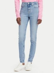 Tommy Jeans Jeansy DW0DW23080 Niebieski Slim Fit. Niebieskie jeansy damskie Tommy Jeans, bez wzorów, z bawełny. Za 409.99 zł.