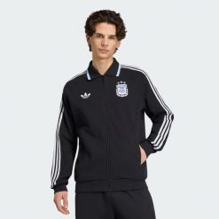 Kurtka dresowa Zewnętrzna Argentyna OG Coupe du Monde 2026. Czarne kurtki męskie Adidas, xs, bez wzorów, z dresówki, eleganckie, bez kaptura. Za 529.00 zł.