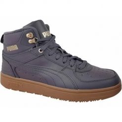 Buty do chodzenia męskie Puma Rebound Rugged. Szare buty sportowe męskie Puma, bez wzorów, z gumy, bez zapięcia, trekkingowe. Za 391.00 zł.