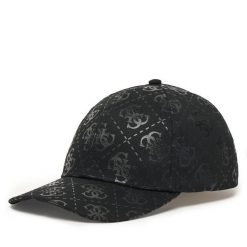 Czapka z daszkiem Guess. Czarne czapki damskie Guess, z aplikacjami. Za 179.99 zł.