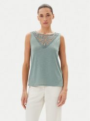 JDY Top Dodo 15296246 Zielony Regular Fit. Zielone topy damskie JDY, s, bez wzorów, z syntetyku, bez kołnierzyka, bez ramiączek. Za 49.99 zł.
