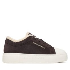 Trampki Armani Exchange. Brązowe trampki i tenisówki damskie Armani Exchange, bez wzorów, bez zapięcia. Za 701.99 zł.