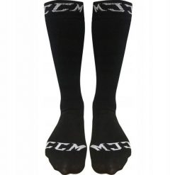 Skarpety hokejowe dla dorosłych CCM Hockey Socks Basic Black. Czarne skarpetki damskie CCM, bez wzorów, z bawełny. Za 56.99 zł.