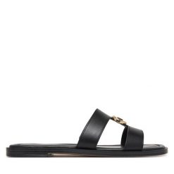 Klapki MICHAEL Michael Kors. Czarne klapki damskie MICHAEL Michael Kors, bez wzorów, bez obcasa, bez zapięcia. Za 529.99 zł.