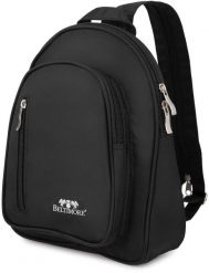 Plecak plecaczek damski mały lekki dwukomorowy wodoodporny elegancki czarny Beltimore R37. Czarne plecaki damskie Beltimore, bez wzorów, eleganckie. Za 99.83 zł.