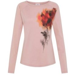 T-Shirt Deha Długi Rękaw Z Modalu Z Grafiką Damskie. Czerwone t-shirty damskie Deha, m, bez wzorów, z bawełny, bez kołnierzyka, bez ramiączek. Za 324.99 zł.