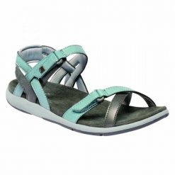 Sandały Damskie Santa Cruz. Niebieskie sandały damskie Regatta, bez wzorów, z gumy, z otwartym noskiem, bez obcasa, na obcasie, bez zapięcia. Za 189.99 zł.