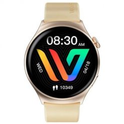 Smartwatch Weofly Curve złoty. Żółte smartbandy WEOFLY, bez wzorów. Za 179.99 zł.