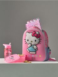 Plecak z bidonem i lunch boxem Hello Kitty - wielobarwny. Plecaki męskie Sinsay, bez wzorów. Za 39.99 zł.
