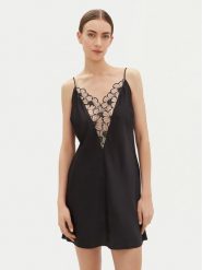 Chantelle Koszula nocna Pulp Lush C22TW5 Czarny Regular Fit. Czarne koszule nocne damskie Chantelle, bez wzorów, z syntetyku, bez ramiączek. Za 179.99 zł.