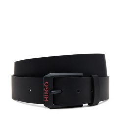 Pasek Męski HUGO. Czarne paski męskie Hugo. Za 279.99 zł.