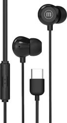 MAXELL USB-C IN EAR EAPHONES IN-BAX BLACK 348594. Czarne słuchawki douszne Maxell. Za 40.02 zł.