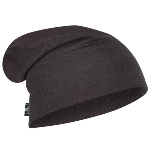 Czapka dla dorosłych Buff Merino Heavyweight Beanie. Czarne czapki damskie Buff, bez wzorów, z wełny, sportowe. Za 149.99 zł.