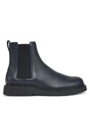 Calvin Klein Sztyblety Combat Ess Chelsea Boot Lth YM0YM01374 Granatowy. Niebieskie botki męskie Calvin Klein, bez wzorów, ze skóry, bez obcasa, bez zapięcia. Za 699.99 zł.