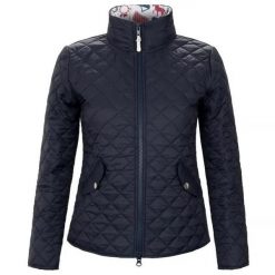 Kurtka jeździecka młodzieżowa Start Ruby pikowana, lekka. Niebieskia kurtki męskie START, m, z aplikacjami, z materiału, młodzieżowe, bez kaptura. Za 246.99 zł.